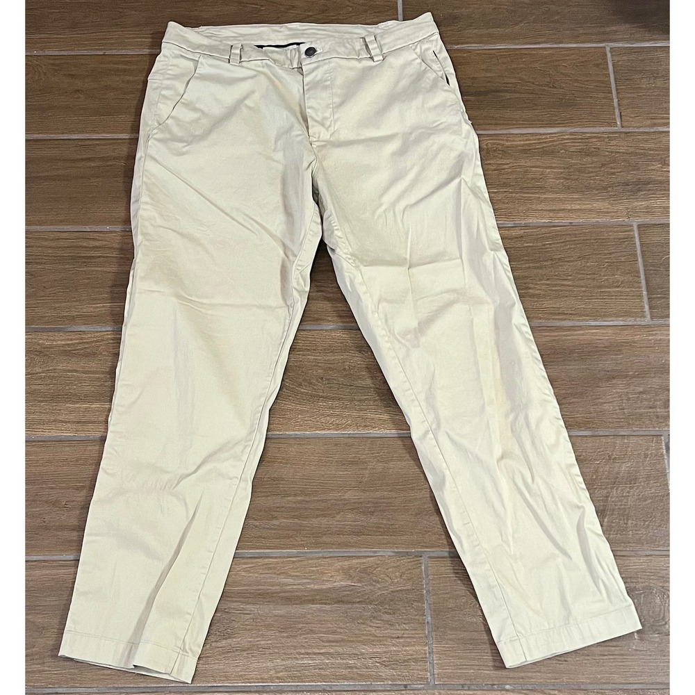 Lululemon Commission Slim-Fit Pant Khaki Tan Mens 31x28 Chino Trousers